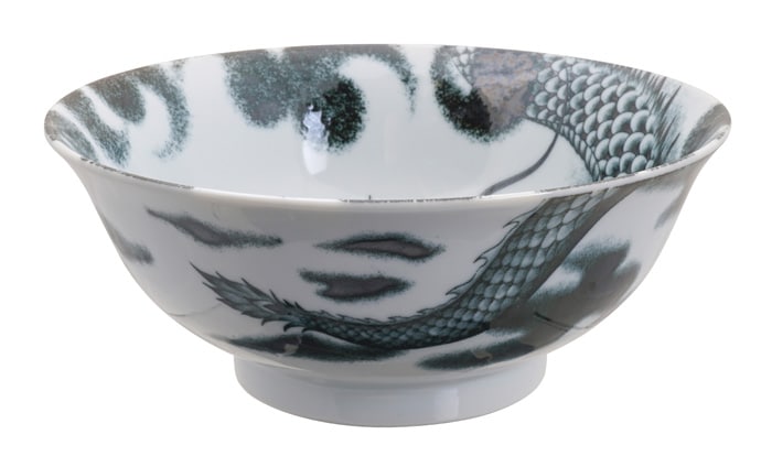 Zwarte Kom - Dragon - 1000ml - 21 x 8.3cm | Tokyo Design Studio