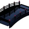 Zwarte Lakwerk Brug - Decoratieve Japanse Stijl - 43 x 21.5 x 11cm | Tokyo Design Studio