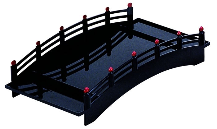 Zwarte Lakwerk Brug - Decoratieve Japanse Stijl - 43 x 21.5 x 11cm | Tokyo Design Studio