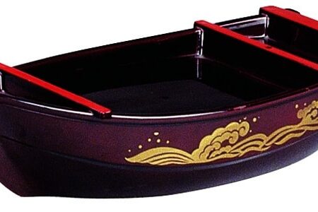 Zwarte Lakwerk Sushi Boot - 45 x 18cm | Tokyo Design Studio