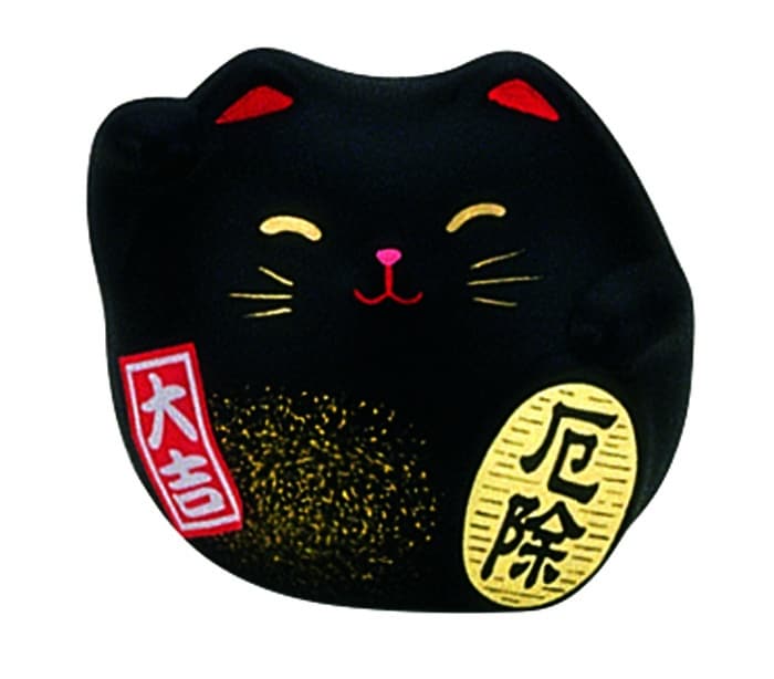 Zwarte Lucky Cat Figuur - The Oriental Shop - 5.5cm | Tokyo Design Studio