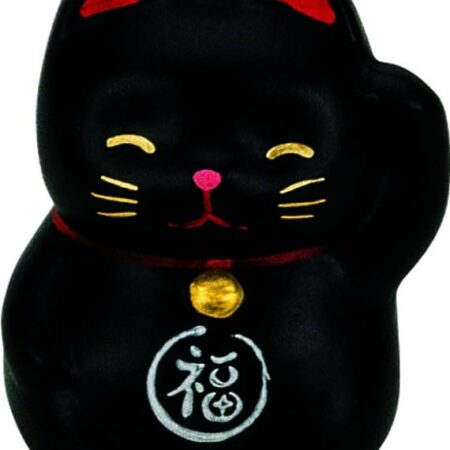 Zwarte Lucky Cats Figuur - Oosterse Geluksbrenger - 5.2cm | Tokyo Design Studio