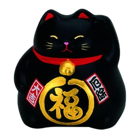 Zwarte Lucky Cats Figuur - The Oriental Shop - 9cm | Tokyo Design Studio