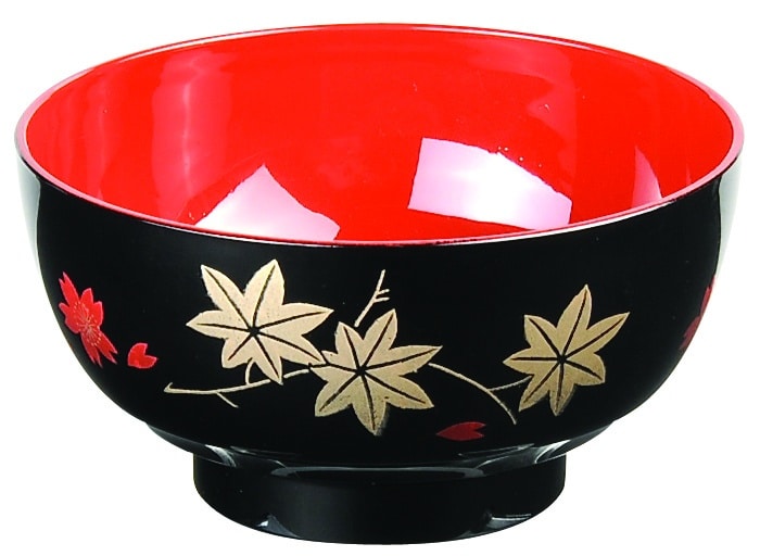 Zwarte Plastic Kom - Lacquerware - 11.5 x 6.5 cm | Tokyo Design Studio