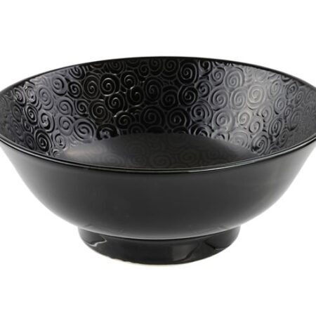 Zwarte keramische kom - 1300ml - 21x8.5cm | Tokyo Design Studio