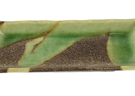 Zwart/groen rechthoekig bord - Large Plates - 19.3 x 9.4 cm | Tokyo Design Studio