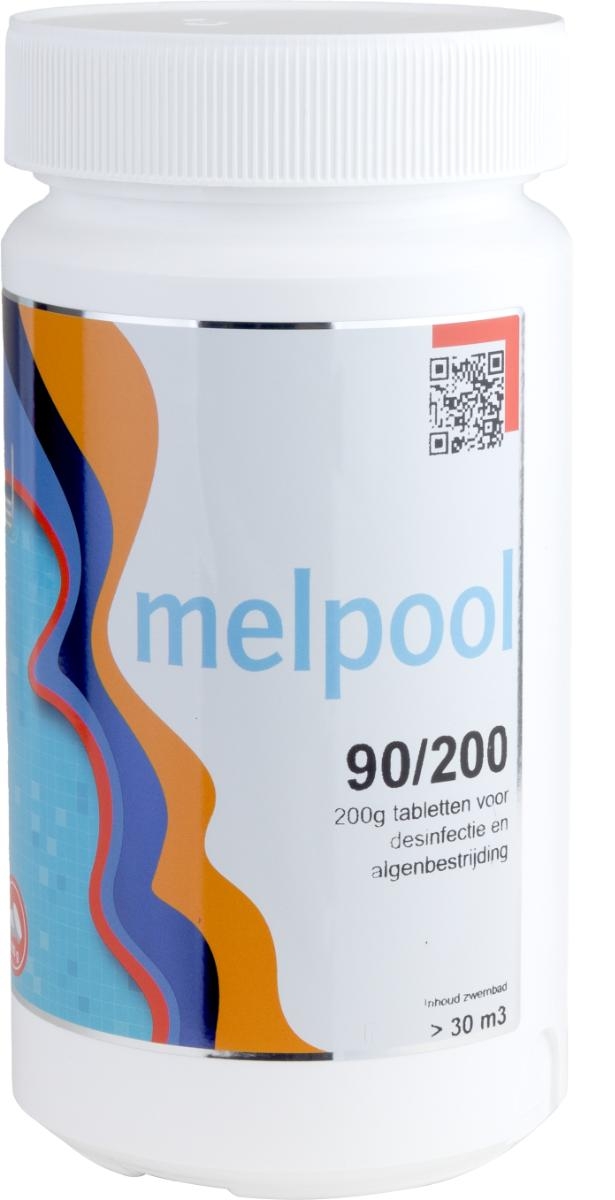 Zwembad chloor - Melpool grote chloortabletten 200 grams 1 kg | Melpool