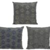 buitenkussen grijs bloem 45x45 assorti | Decoris