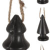everlands kunstkerstboom hangdeco mangohout 9cm zwart | Home & Styling