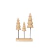 everlands kunstkerstboom hout 33cm 3-delig op voet | House of nature