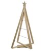 everlands kunstkerstboom hout metalen lijnen 114x22x64 | Snowflake
