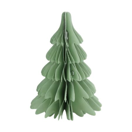 everlands kunstkerstboom papier 12x12x18cm licht groen | Dijk Natural Collections