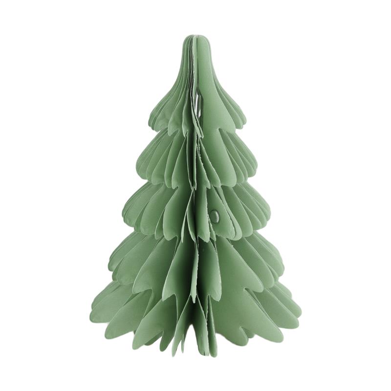 everlands kunstkerstboom papier 12x12x18cm licht groen | Dijk Natural Collections