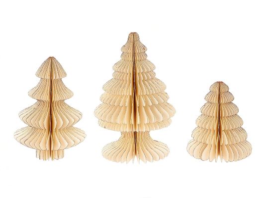 everlands kunstkerstboom papier Foldy 3-delig off-white | HBX natural living