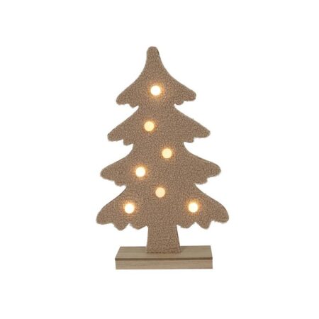 everlands kunstkerstboom teddy 7xLED camel 45cm | Svenska Living