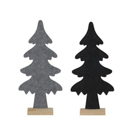 everlands kunstkerstboom vilt 54cm zwart of grijs | Svenska Living