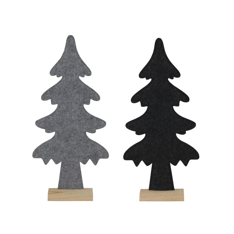 everlands kunstkerstboom vilt 54cm zwart of grijs | Svenska Living