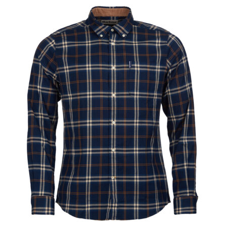 heren shirt highland check 20 tailored blue | Barbour