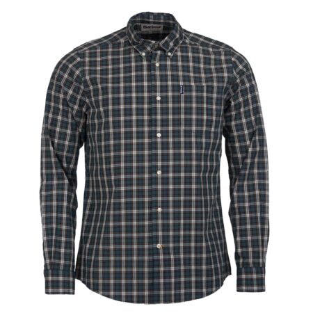 heren shirt highland check 8 tailored green | Barbour