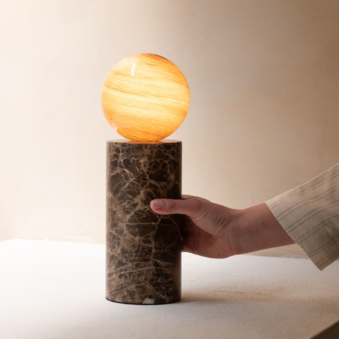 its about RoMi Tafellamp Tivoli Marmer en glas - Bruin | it's about RoMi