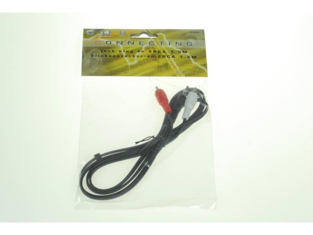 kabel jack plug naar 2rca 1.5mtr connect | LifeTime