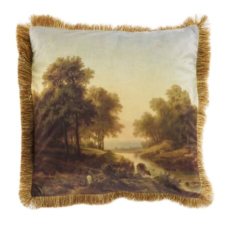 kussen fluweel landschap |