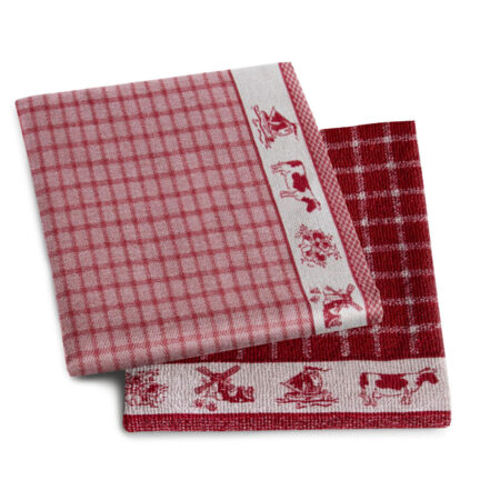 thee- en keukendoek Dutchie Red | DDDDD