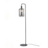 vloerlamp lekar zwart met smoke glas hoog |