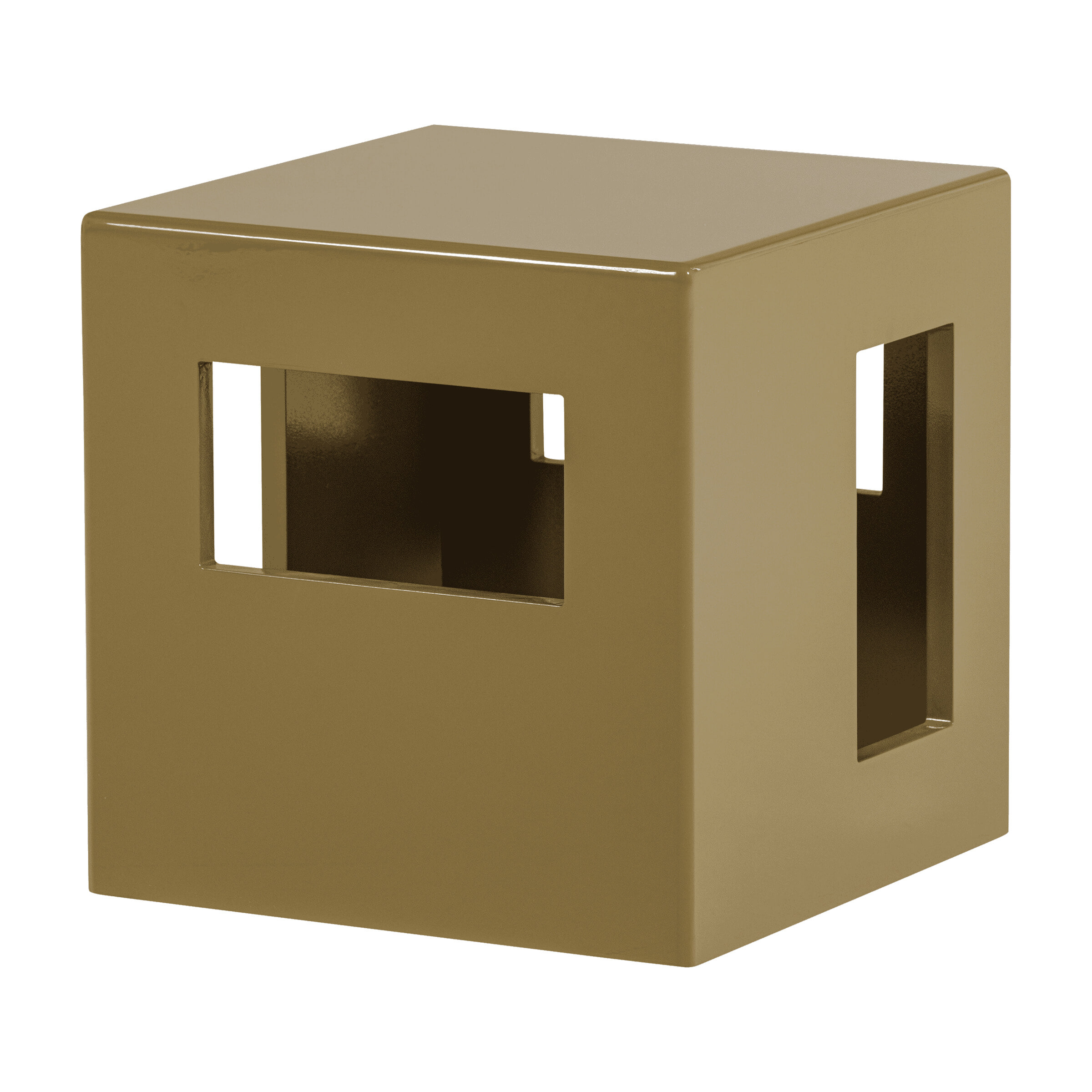 vtwonen Bijzettafel Modern 40 x 40cm - Honinggeel - Vierkant | vtwonen