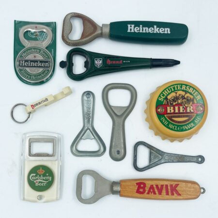 10 Vintage Flessenopeners met Biermerken - Heineken