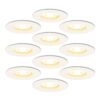 10x Bari inbouwspots - 4 Watt 345 lumen - 2700K warm wit - Dimbaar - IP65 - Wit - voor binnen en buiten - GU10 fitting | HOFTRONIC