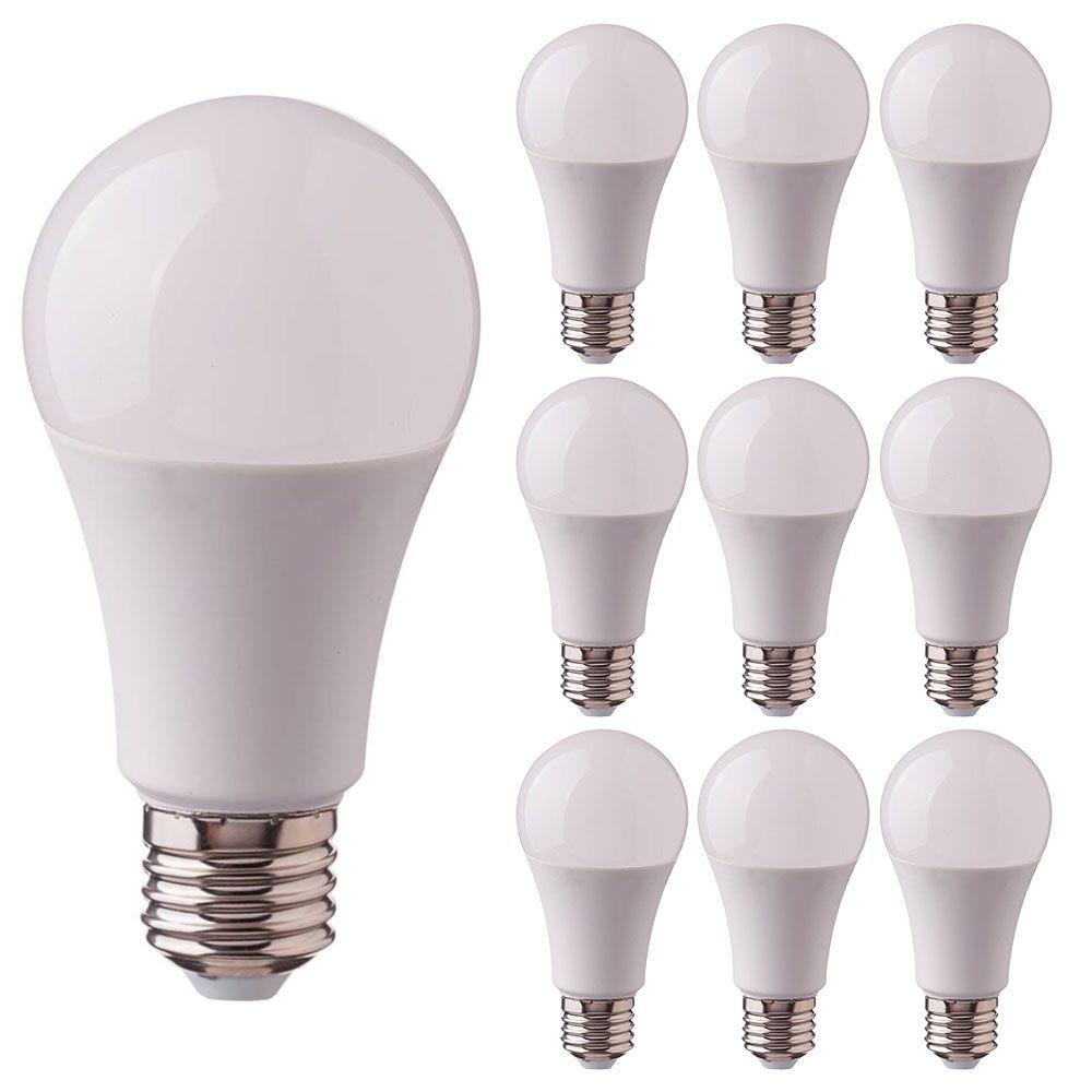 10x E27 LED Lamp - 8.5 806 lumen - 3000K warm wit - Vervangt 60 Watt - E27 fitting - A60 lamp - Grote fitting | V-TAC