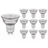 10x GU10 LED Spot - 4 Watt 345 Lumen - 2700K Warm wit - Dimbaar - Vervangt 50 Watt - LED Reflector | HOFTRONIC