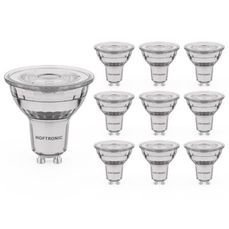 10x GU10 LED Spot - 4 Watt 345 Lumen - 2700K Warm wit - Dimbaar - Vervangt 50 Watt - LED Reflector | HOFTRONIC