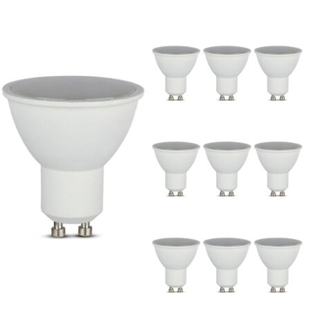 10x GU10 LED Spot - 4.5 Watt 400 lumen - 4000K neutraal wit - Vervangt 35 Watt - GU10 fitting - LED Reflector - Universele fitting | V-TAC