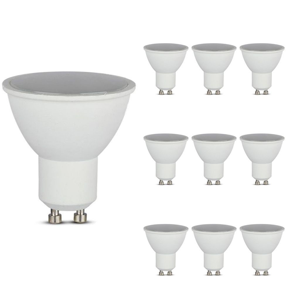 10x GU10 LED Spot - 4.5 Watt 400 lumen - 4000K neutraal wit - Vervangt 35 Watt - GU10 fitting - LED Reflector - Universele fitting | V-TAC