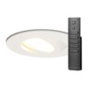 10x Napels inbouwspot - Wit - Dimbaar - 360° Kantelbaar - 39mm inbouwdiepte - 8 Watt 570 lumen - 2700K warm wit - IP65 waterdicht - met dimmer en afstandsbediening | HOFTRONIC