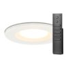 10x Venezia LED inbouwspots - Wit - Dimbaar - 6 Watt 650 lumen - 2700K warm wit - IP65 waterdicht - Inclusief Afstandsbediening - Verandaspots - lage inbouwdiepte | HOFTRONIC