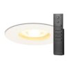 12x Bari inbouwspots - Wit - Dimbaar - GU10 - 4 Watt 345 lumen - 2700K Warm wit - IP65 Waterdicht - met dimmer en afstandsbediening - Badkamer en woonkamer | HOFTRONIC