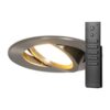 14x LED inbouwspots Rome - RVS - 6 Watt 500 lumen - Kantelbaar - Dimbaar - 2700K warm wit - IP44 Waterdicht - Inclusief afstandsbediening - Geringe inbouwdiepte | HOFTRONIC