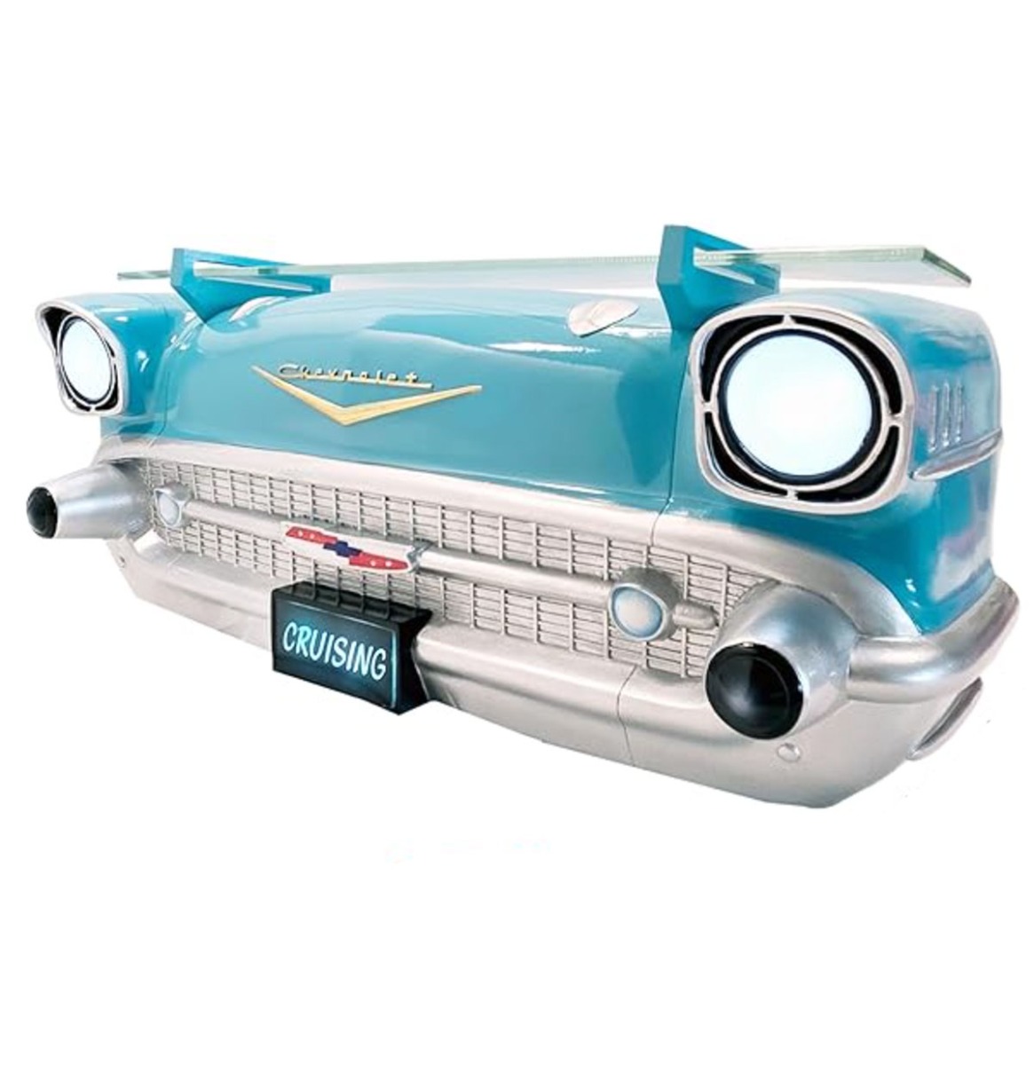 1957 Chevrolet Bel-Air Autoneus Muurplank - Turquoise | Chevrolet