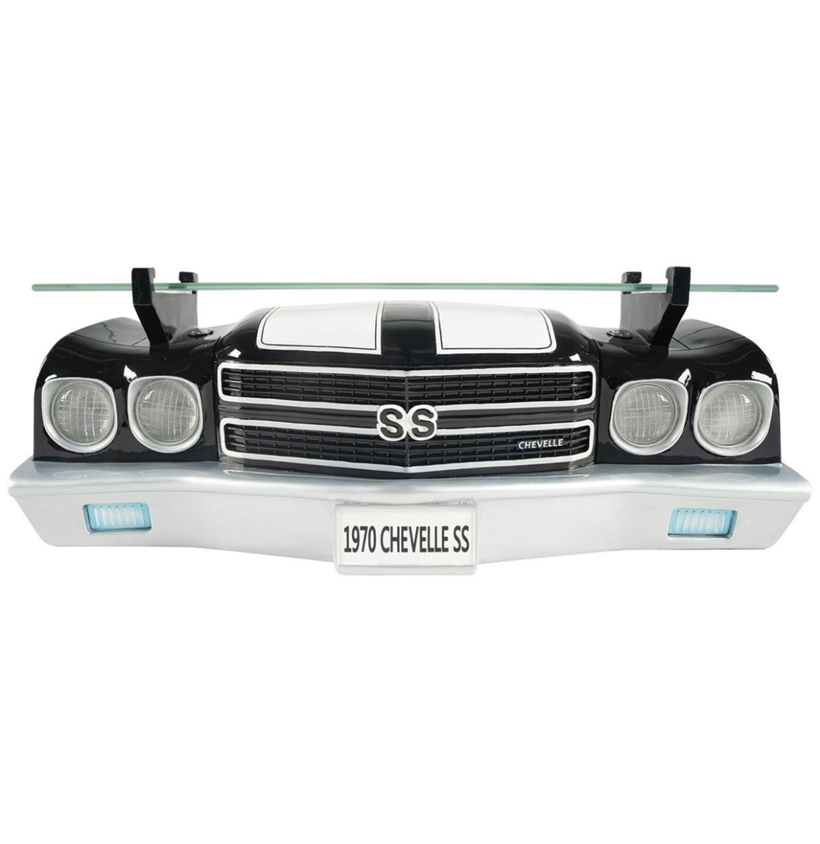 1970 Chevrolet Chevelle SS Autoneus Als Muurplank Zwart/Wit | Chevrolet
