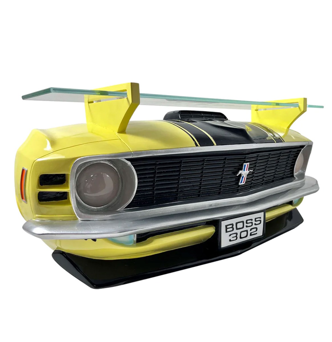 1970 Ford Mustang Boss 302 Voorkant Wandplank- Geel/Zwart | Ford
