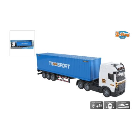 2-Play Vrachtwagen met oplegger 38cm | Merkloos