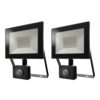 2-pack Lumos LED Breedstraler met bewegingssensor en schemerschakelaar - OSRAM Chips 30W 2880lm - 6500K - IP65 - vervangt 160 Watt - 2 jaar garantie | HOFTRONIC