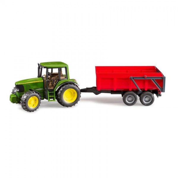 2057 Bruder Tractor John Deere 6920 met Aanhanger | Bruder