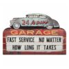24 Hour Garage Metalen Bord - 59 x 38cm | Fiftiesstore