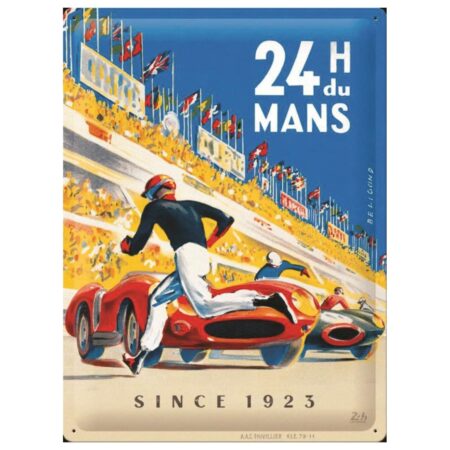 24 Hours Le Mans Racing Poster Metalen Bord - 30 x 40 cm | Le Mans 24HR