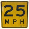 25 MPH Straatbord - Origineel - Geel | The Dutch Pickers
