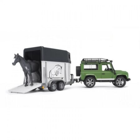 2592 Bruder Jeep Landrover met Paardentrailer | Bruder